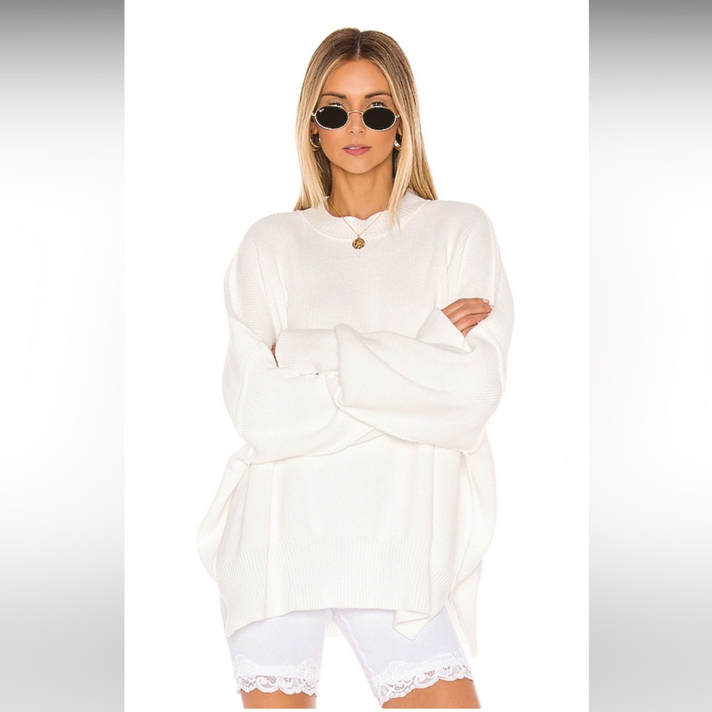 45. Free People $128 Easy Street Tunic in White